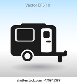 Flat trailer icon