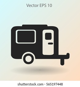 Flat trailer icon