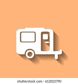 Flat trailer icon
