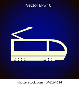 Flat train icon.