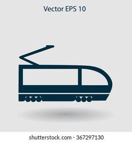 Flat train icon.