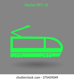 Flat train icon.