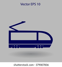 Flat train icon.
