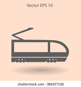 Flat train icon.