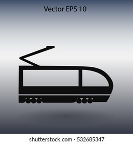 Flat train icon.