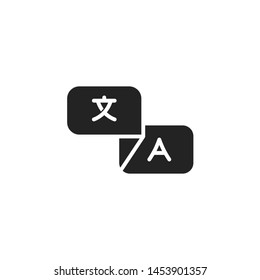 flat translate, bilingual, multilingual, glyph icon symbol sign, logo template, vector, eps 10
