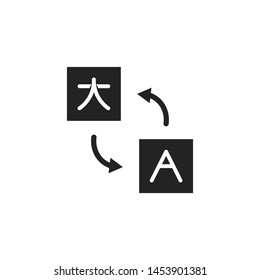 flat translate, bilingual, multilingual, glyph icon symbol sign, logo template, vector, eps 10