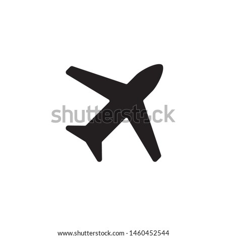 flat transportation plane glyph icon symbol sign, logo template, vector, eps 10