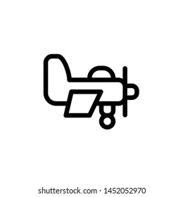 flat transportation plane line icon symbol sign, logo template, vector, eps 10