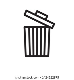 flat trash icon symbol sign, vector, eps 10, logo template