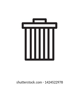 flat trash icon symbol sign, vector, eps 10, logo template