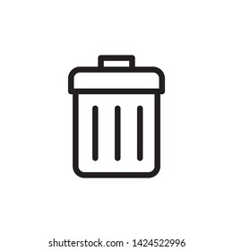 flat trash icon symbol sign, vector, eps 10, logo template