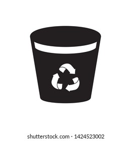 flat trash icon symbol sign, vector, eps 10, logo template
