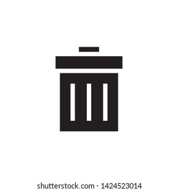 flat trash icon symbol sign, vector, eps 10, logo template