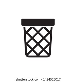 flat trash icon symbol sign, vector, eps 10, logo template