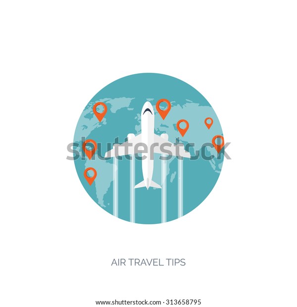 Flat travel\
background. Summer holidays, vacation. Plane, boat, car traveling.\
Tourism, trip and\
journey.