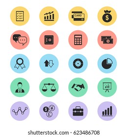 flat travel icon set