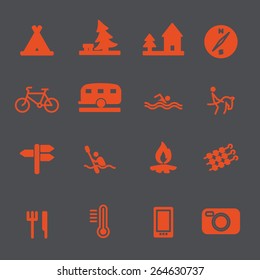 flat travel icons set vector