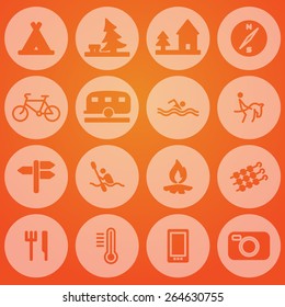 flat travel icons set vector