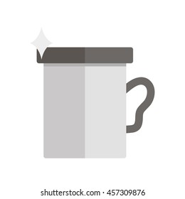 Flat travel mug icon
