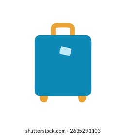 Flat Travel Suitcase Icon. vector