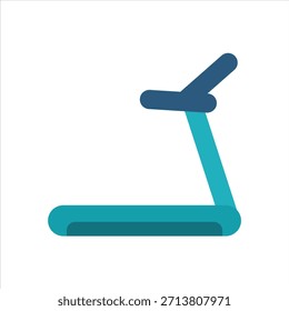 Flaches Laufband Icon für Cardio Running und Fitnesstraining