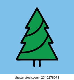 flat tree Christmas icons editable background free vector
