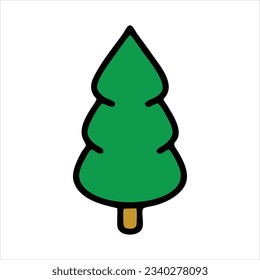 flat tree Christmas icons editable background free vector