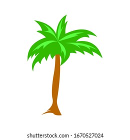 Flat tree icon illustration. Simple forest tree or plant silhouette icon. Organic tree nature design.