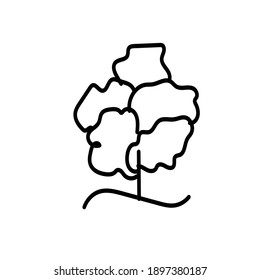 Flat tree icon illustration. Trees forest simple plant silhouette icon. Nature organic design.