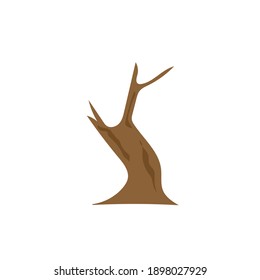 Icono de árbol plano. Árboles silvestres simples silueta de planta. Diseño ecológico natural.
