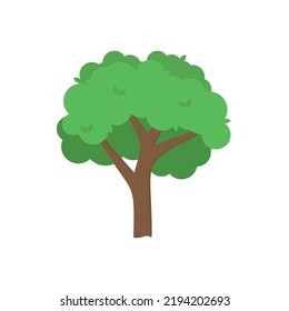 Flat tree icon illustration. Trees forest simple plant silhouette icon. Nature oak organic set design. Eps 10