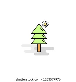 Flat Tree Icon. Vector