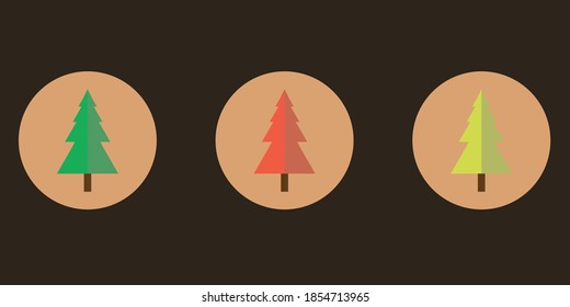 Flat Tree Icon vector logo