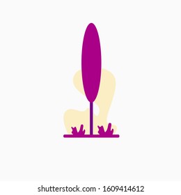 flat tree vector abstract illustration