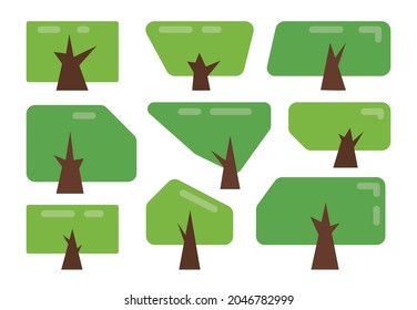Logo de los árboles planos. Logo de City Park 