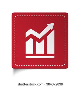 Flat Trend icon on red sticker