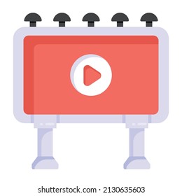 A flat trendy and editable vector design of digital billboard 

