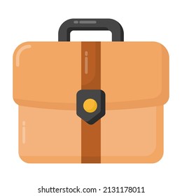 Flat trendy icon of a portfolio 

