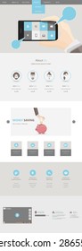 Flat Trendy One Page Website Template