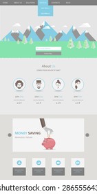 Flat Trendy One Page Website Template