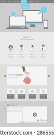 Flat Trendy One Page Website Template
