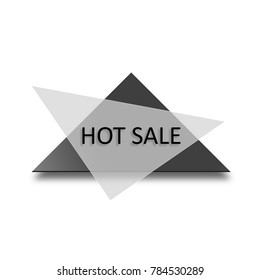 Flat triangle for promotion modern shape,sticker, poster. vector illustration