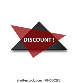 Flat triangle for promotion modern shape,sticker, poster. vector illustration