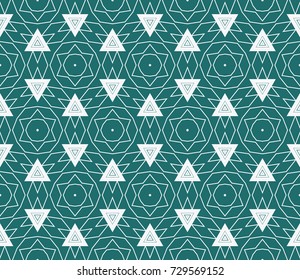 Flat Triangle Seamless Vector pattern. Fashion design print