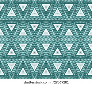 Flat Triangle Seamless Vector pattern. Fashion design print