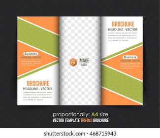 Flat Tri-fold Brochure Design and Catalog Vector Concept Template 