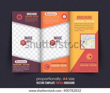 flat trifold brochure design