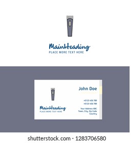 Flat Trimmer  Logo and Visiting Card Template. Busienss Concept Logo Design