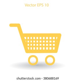 Flat trolley icon.